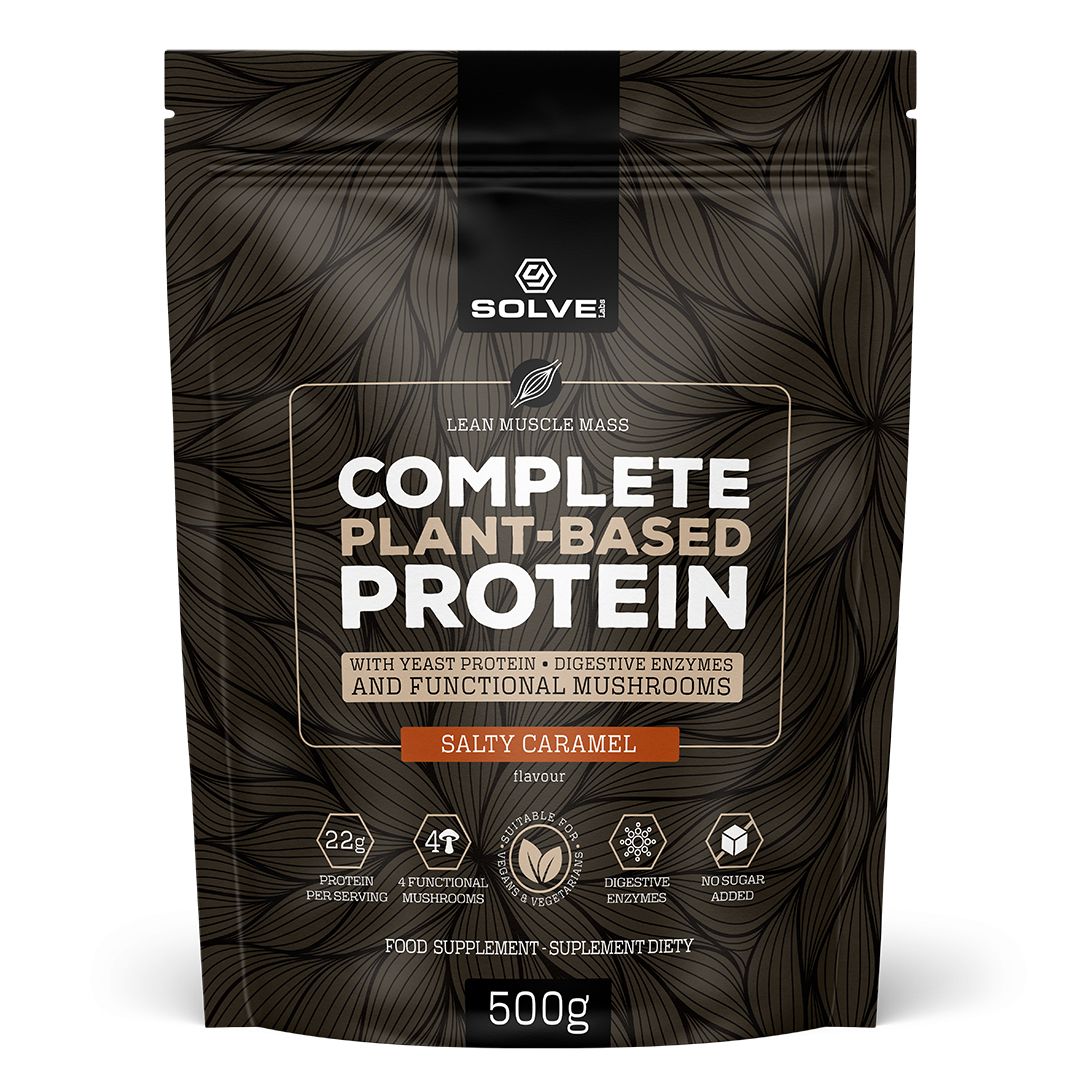 Solve Labs Complete Plant-based Protein wegańska odżywka białkowa Słony Karmel, 500 g