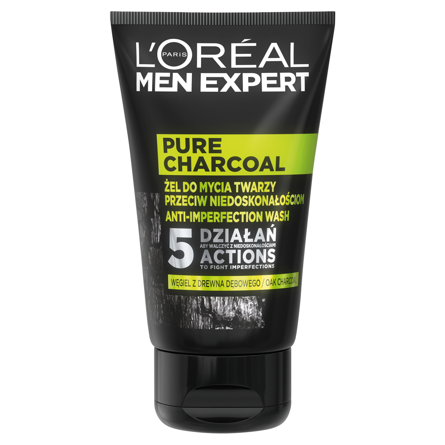 L'Oréal Paris Men Expert Pure Charcoal ochronny żel do mycia twarzy przeciw niedoskonałościom męski, 100 ml