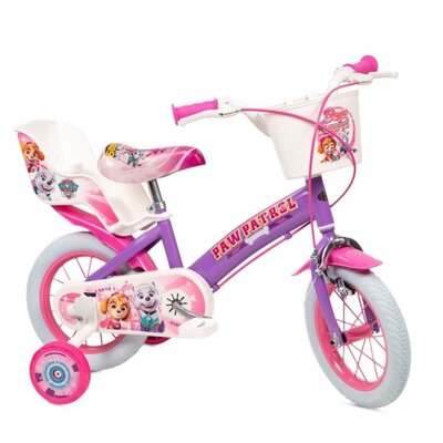 Rower dziecięcy TOIMSA Psi Patrol 12 cali dla dziewczynki Fioletowy