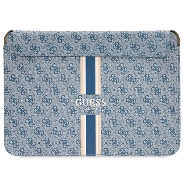 Guess 4G Sleeve With Printed Stripes Blue - pokrowiec MacBook 16"