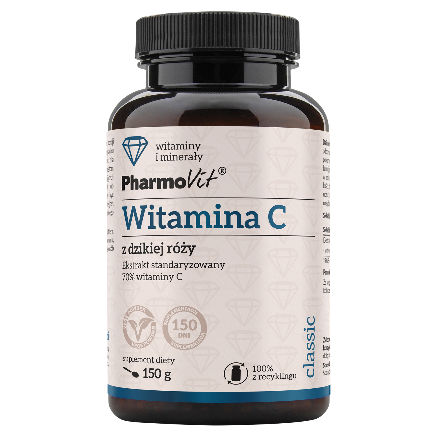 Pharmovit Witamina C z Dzikiej Róży suplement diety, 150 g