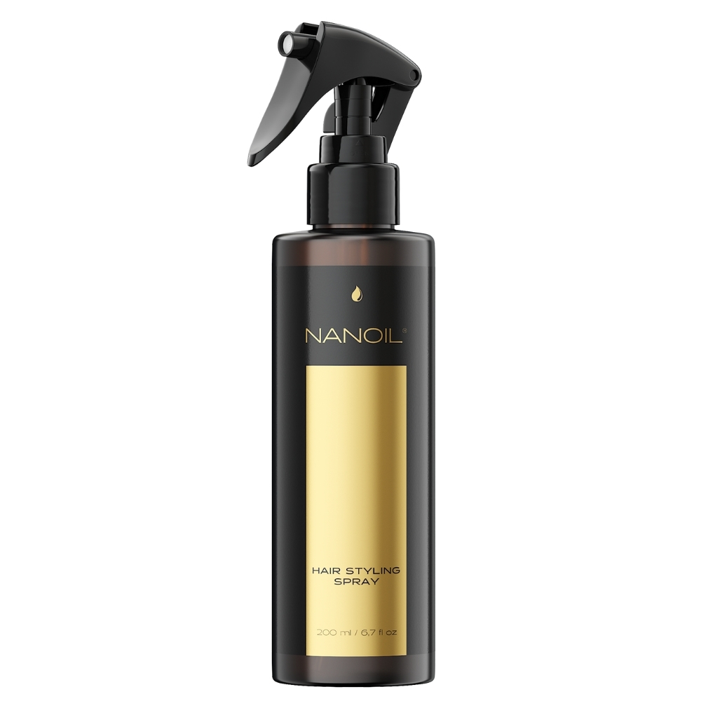Nanoil Hair Styling Spray pielęgnujący spray do układania włosów, 200 ml