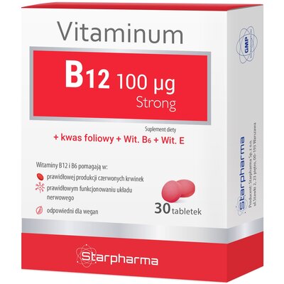 Kompleks witamin STARPHARMA B12 100 μg Strong (30 tabletek)