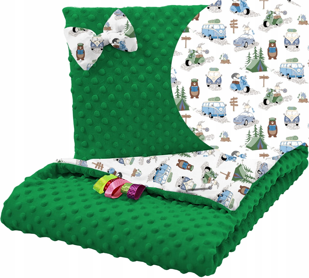 Babymam komplet do wózka minky kocyk + poduszka