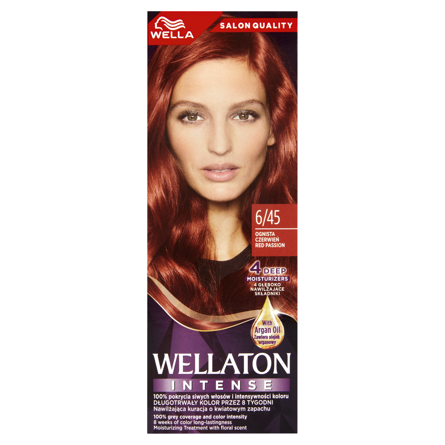 Wella Wellaton Intense krem koloryzujący do włosów 6/45 ognista czerwień, 1 opak.
