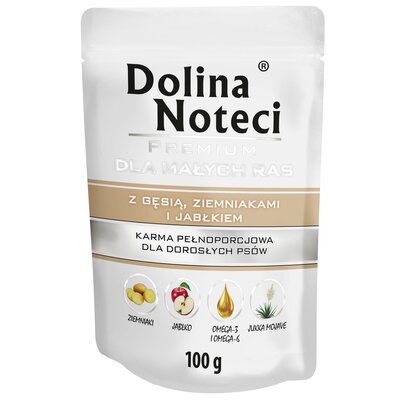 Karma dla psa DOLINA NOTECI Premium z gęsią, ziemniakami i jabłkiem 100 g