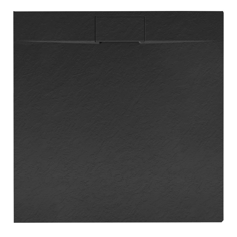 BRODZIK PRYSZNICOWY KAMIENNY KWADRATOWY SLIM MIKO CZARNY 80x80 CM