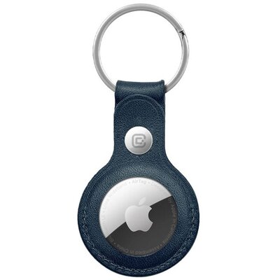 Brelok CRONG Leather Case Key Ring do Apple AirTag Granatowy
