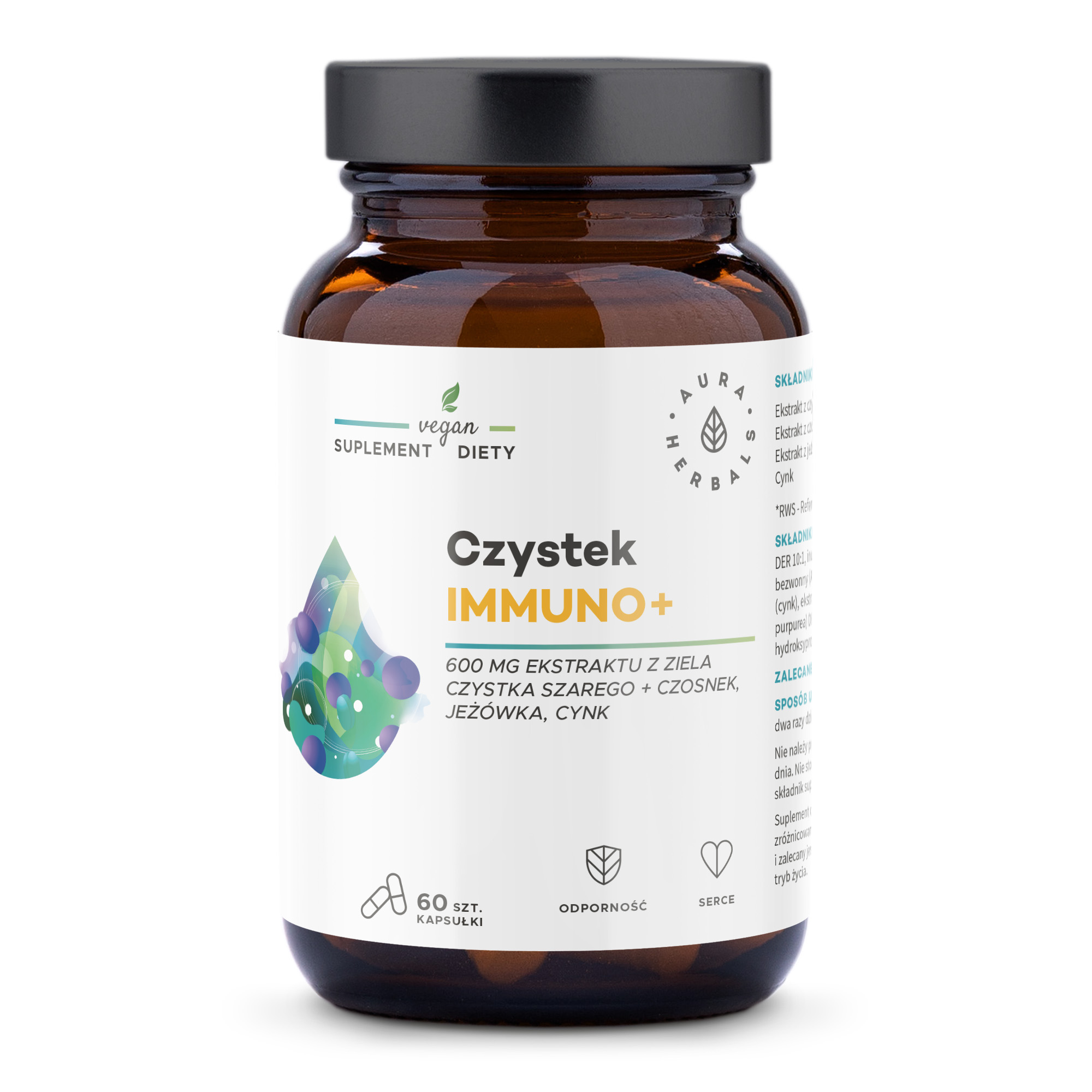 Aura Herbals Czystek Immuno+ suplement diety, 60 kaps./1 opak.
