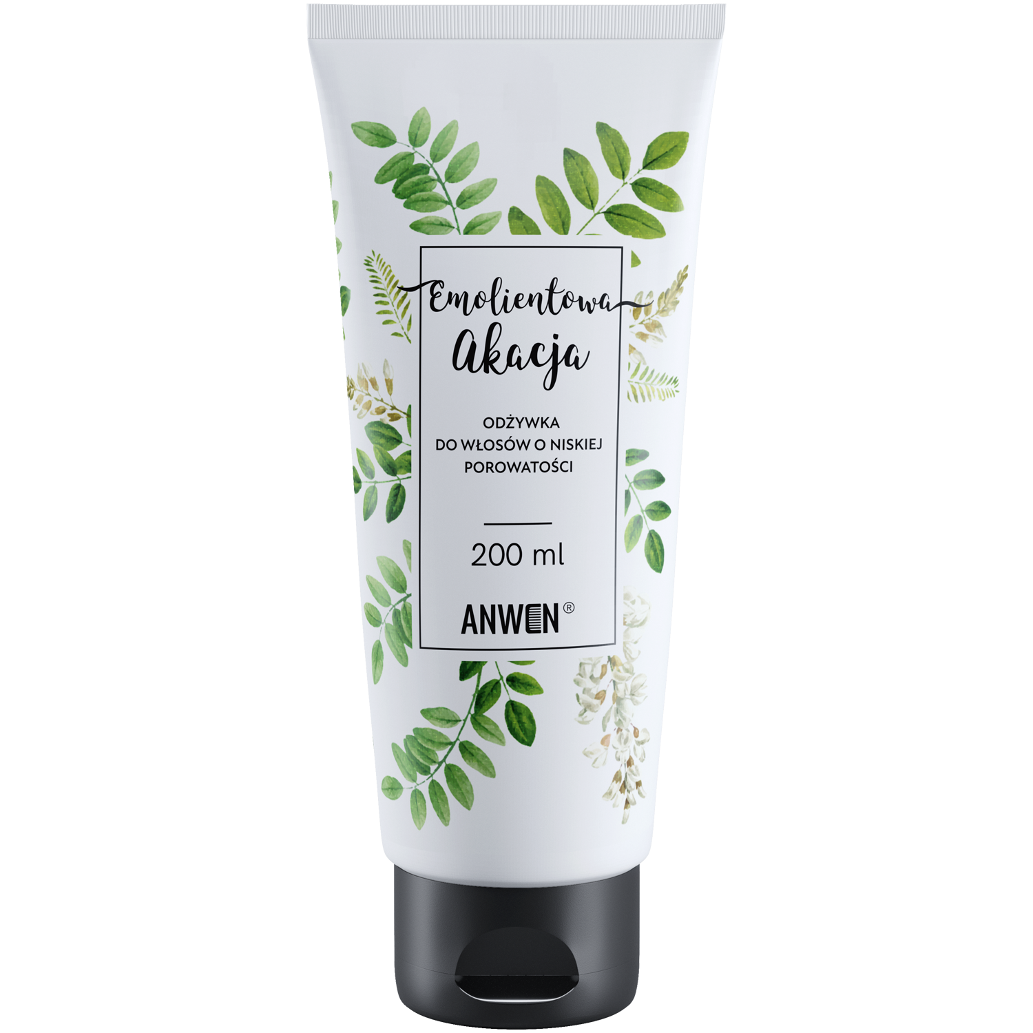 Anwen Emolientowa Akacja odżywka do włosów niskoporowatych, 200 ml