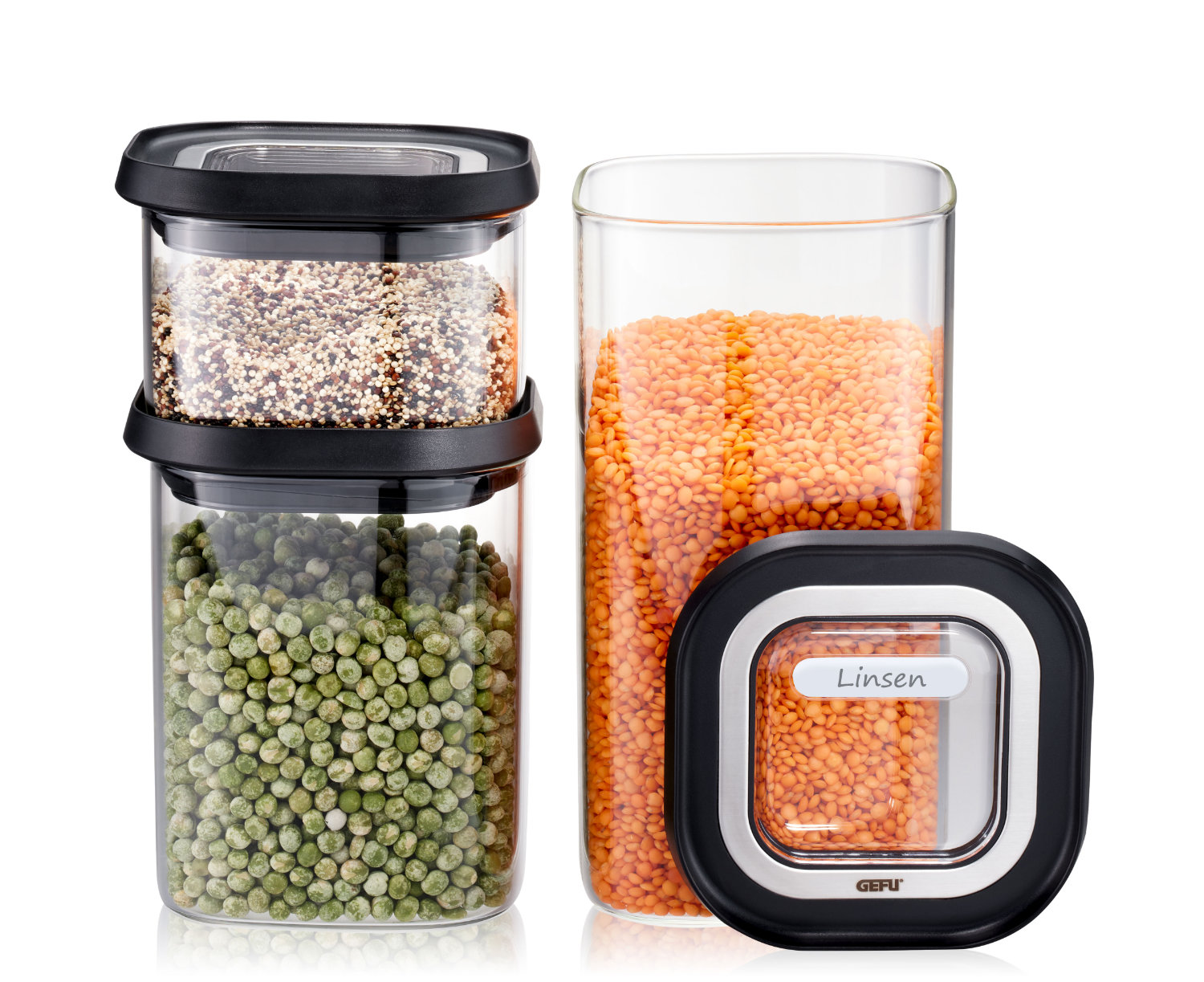 GEFU - Zestaw 3 szklanych pojemników PANTRY (2)