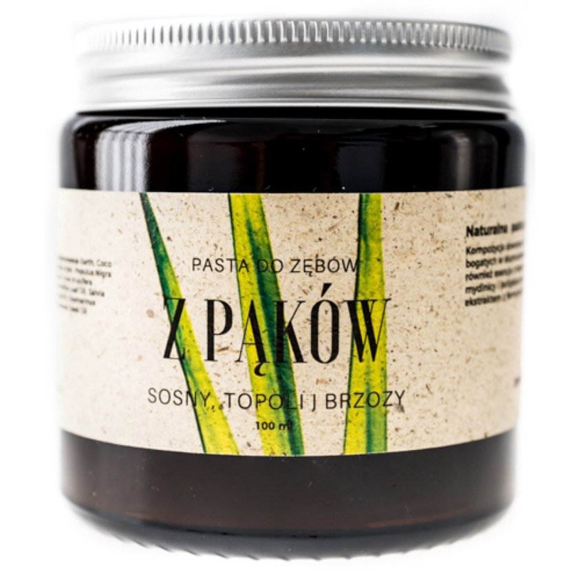 Trawiaste naturalna pasta do mycia zębów z pąków sosny topoli i brzozy, 100 ml
