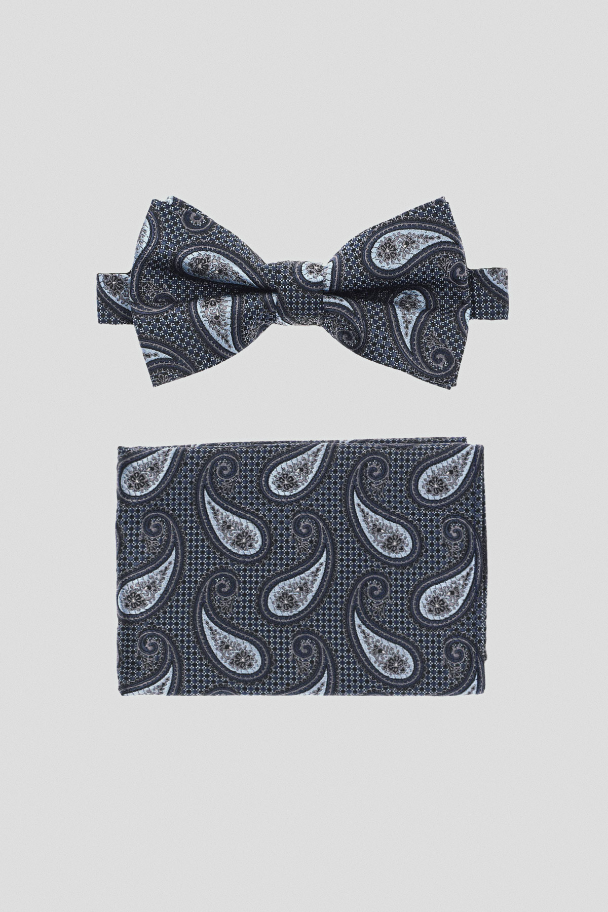 Lancerto Mucha Granatowa Paisley Plus Poszetka