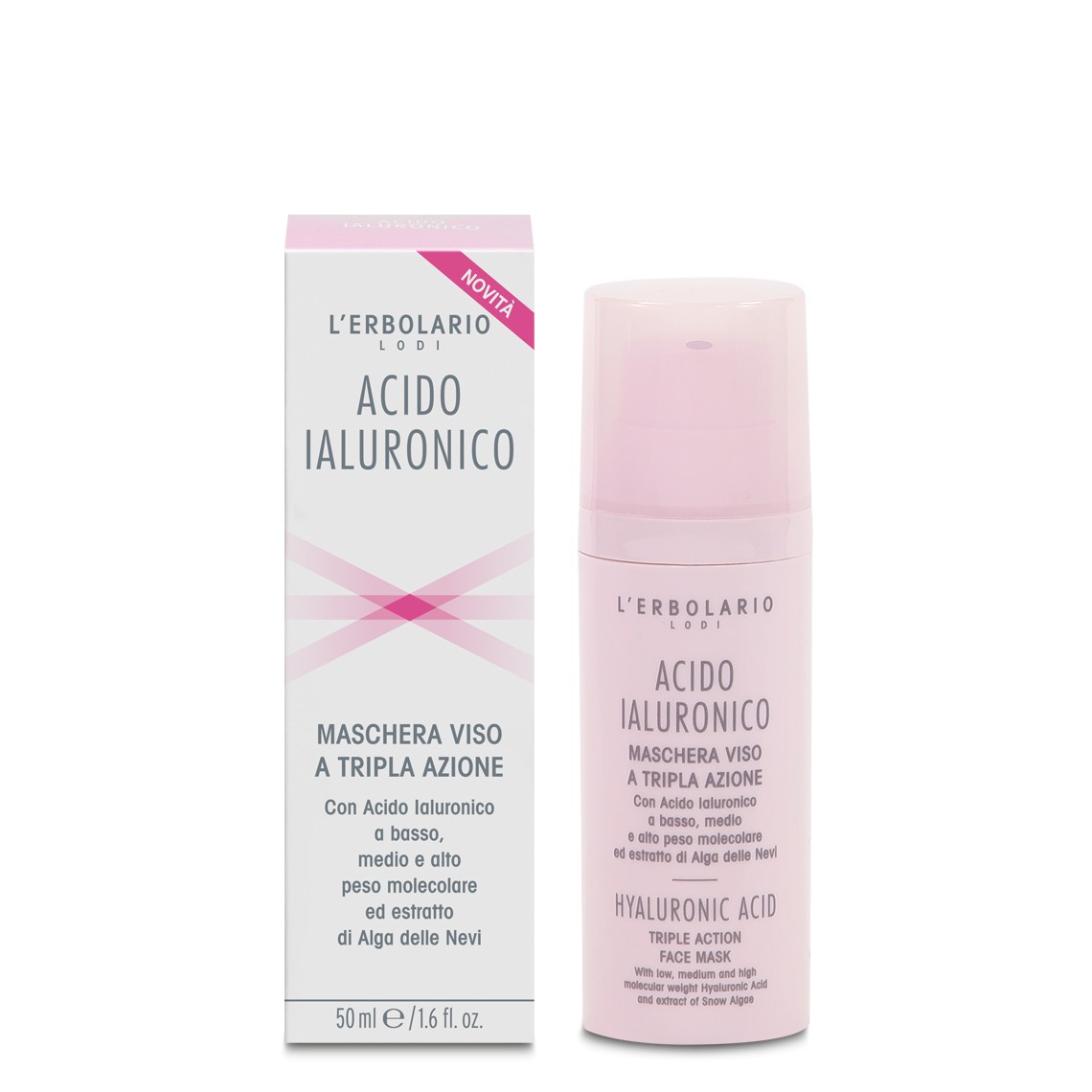 L'Erbolario Acido Laluronico maska do twarzy o potrójnym działaniu, 50 ml