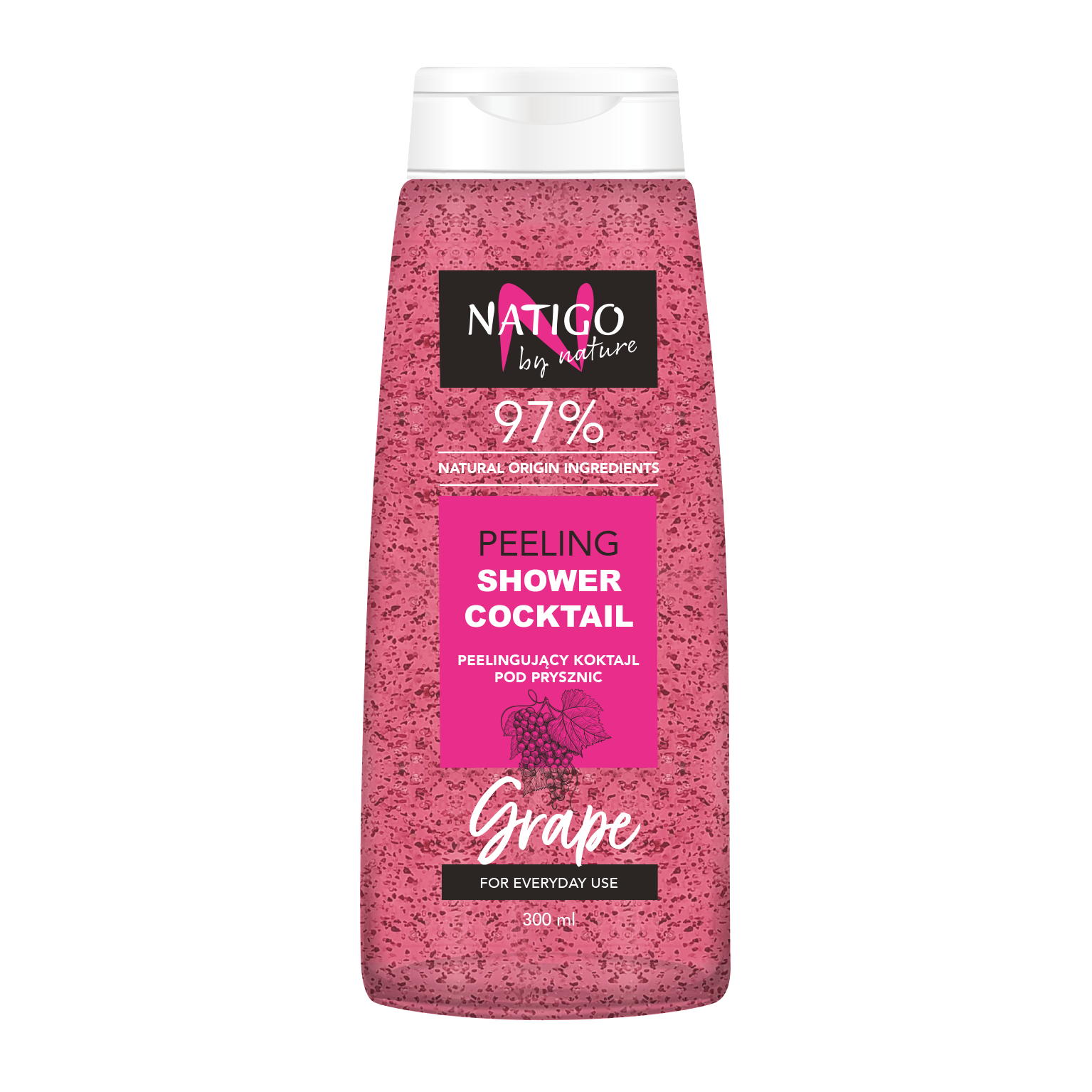 Natigo By Nature Grape peelingujący żel pod prysznic, 300 ml