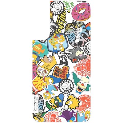 Panel SAMSUNG do etui Frame Cover do Galaxy S22+ Simpsons Faces Biały