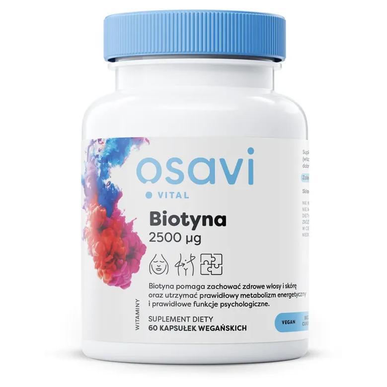 Osavi suplement diety biotyna, 2500mcg, 60 kaps./1 opak.