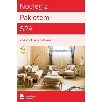 Karta podarunkowa WYJĄTKOWY PREZENT Nocleg z Pakietem SPA dla Dwojga Nałęczów