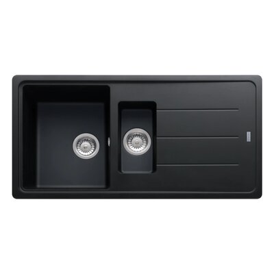 Zlewozmywak półtorakomorowy z ociekaczem FRANKE Basis BFG 651-97 114.0676.275 Onyx 50x97