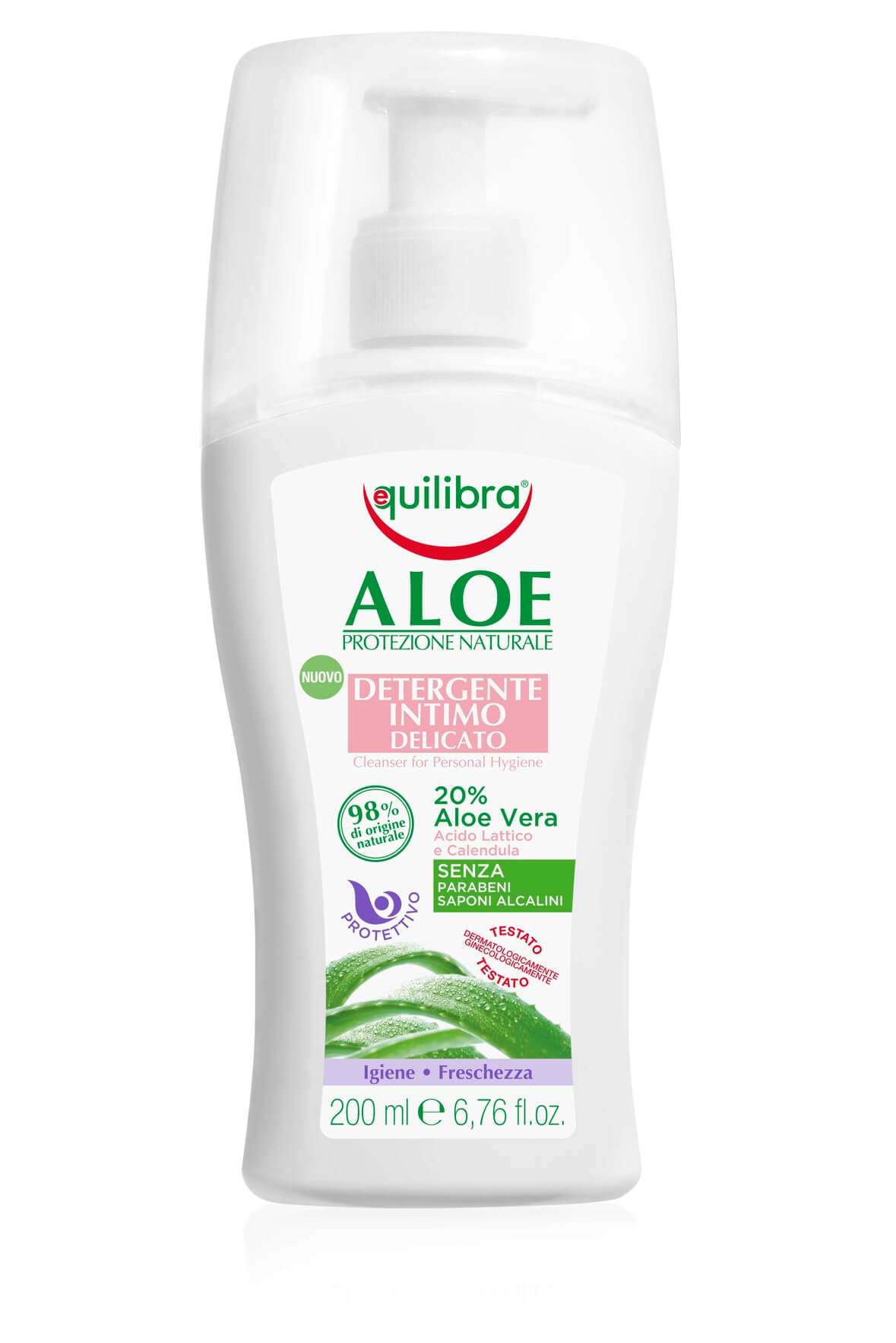 Equilibra, delikatny żel do higieny intymnej, aloesowy, 200 ml