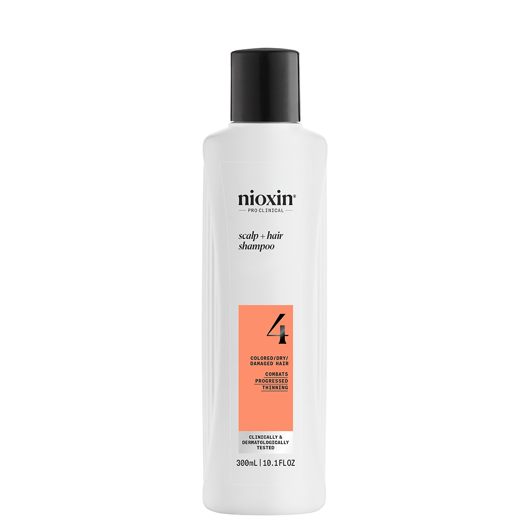 Nioxin System 4 szampon oczyszczający do włosów farbowanych, mocno przerzedzonych, 300 ml