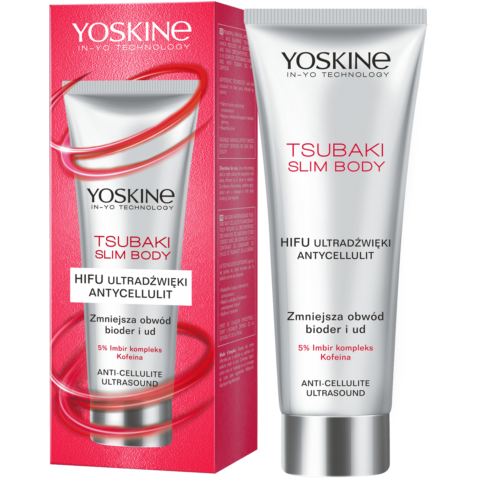 Yoskine Tsubaki Slim Body rozgrzewający koncentrat antycellulitowy do ciała, 200 ml