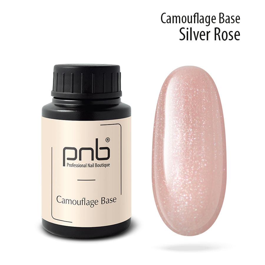 PNB Camouflage Base baza hybrydowa kamuflująca UV/LED, silver rose, 30 ml