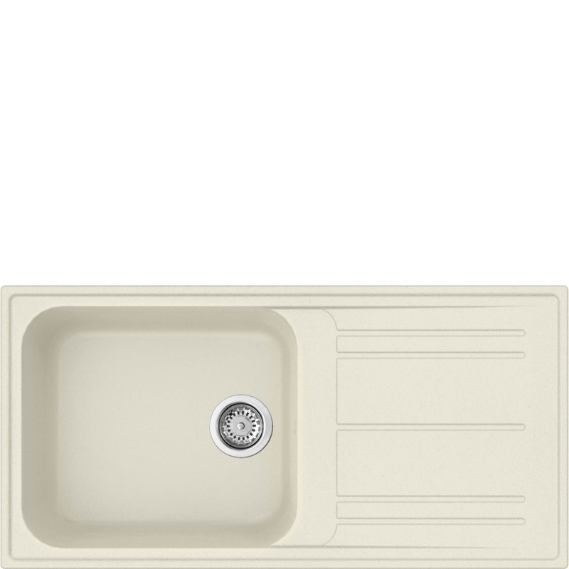 Smeg - Zlewozmywak wpuszczany w blat LZ150P Rigae Kremowy