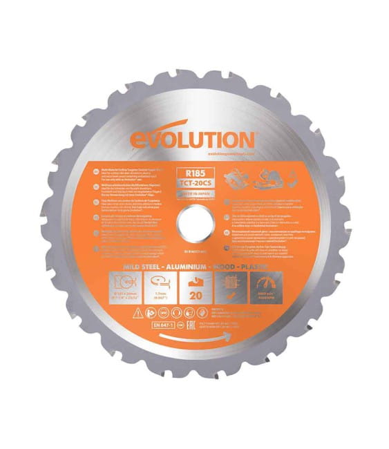 Piła widiowa TCT wielozadaniowa 185 mm / 20z EVOLUTION