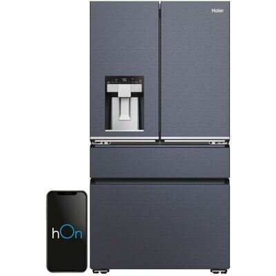 Lodówka HAIER HFW7918EIMB No Frost 177.5cm Szczotkowana czerń Podajnik wody Kostkarka
