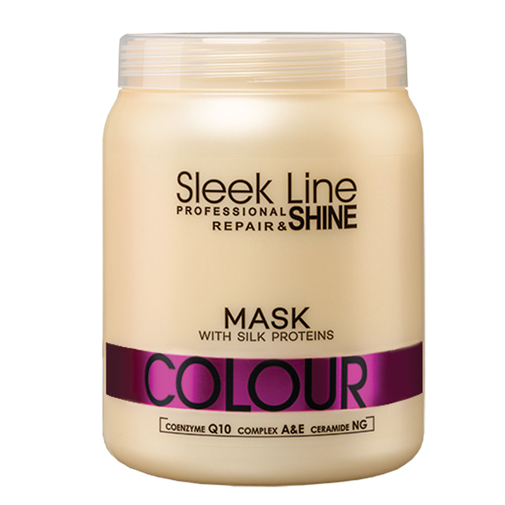 Stapiz Sleek Line Colour  maska z jedwabiem do włosów farbowanych, 1000 ml