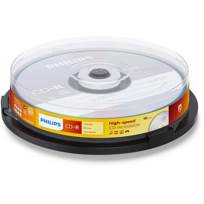 Płyta PHILIPS CD-R, 700 MB, 52x (10 szt.)
