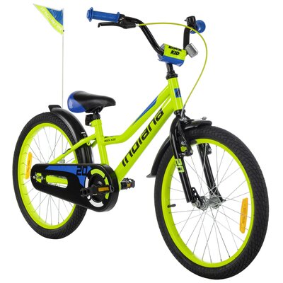 Rower dziecięcy INDIANA Rock Kid 20 cali dla chłopca Limonkowy 2024