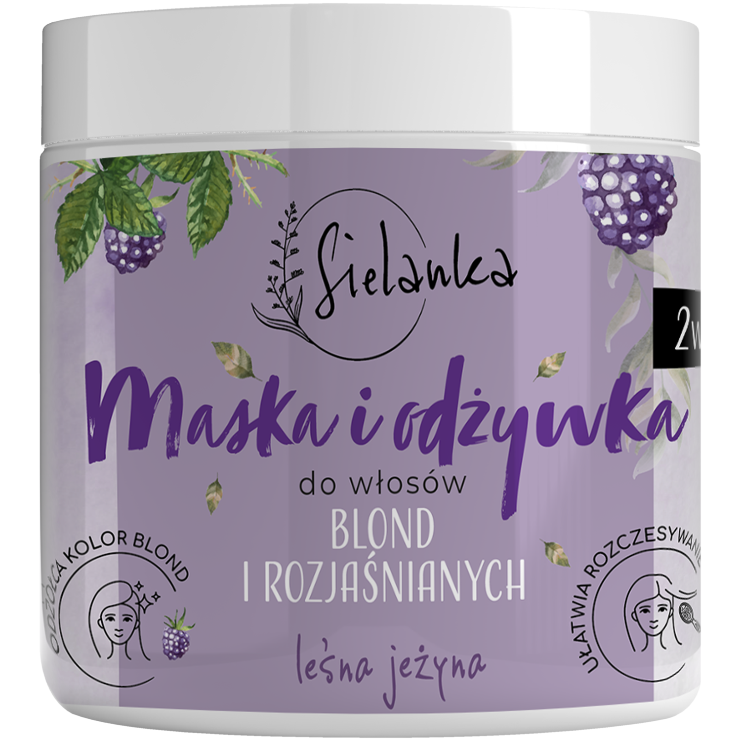 Sielanka Leśna Jeżyna maska i odżywka 2w1 do włosów blond i rozjaśnianych, 250 ml