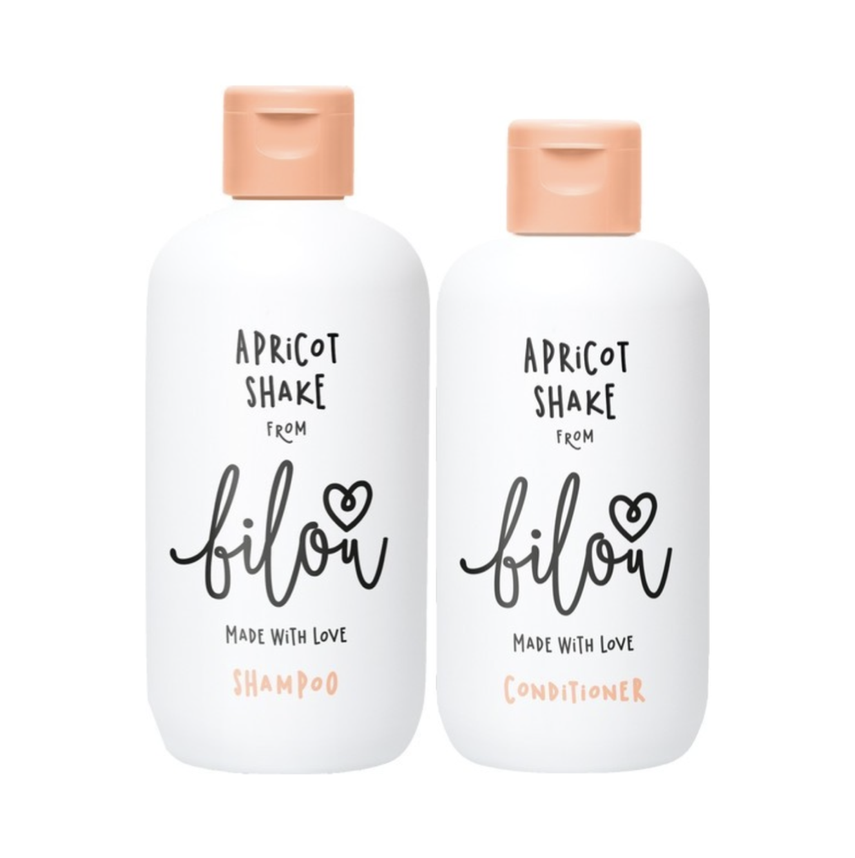Bilou zestaw: szampon do włosów Apricot Shake, 250 ml + odżywka do włosów, 200 ml