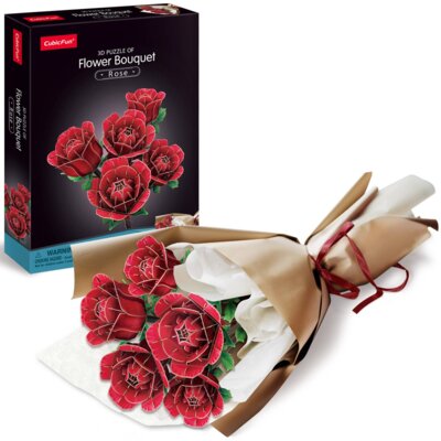 Puzzle 3D CUBIC FUN Flower Bouquet Róże P865H (265 elementów)