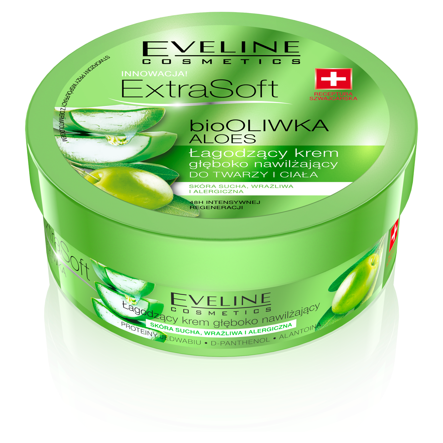 Eveline Cosmetics Extra Soft łagodzący krem głęboko nawilżający do twarzy i ciała, 175 ml