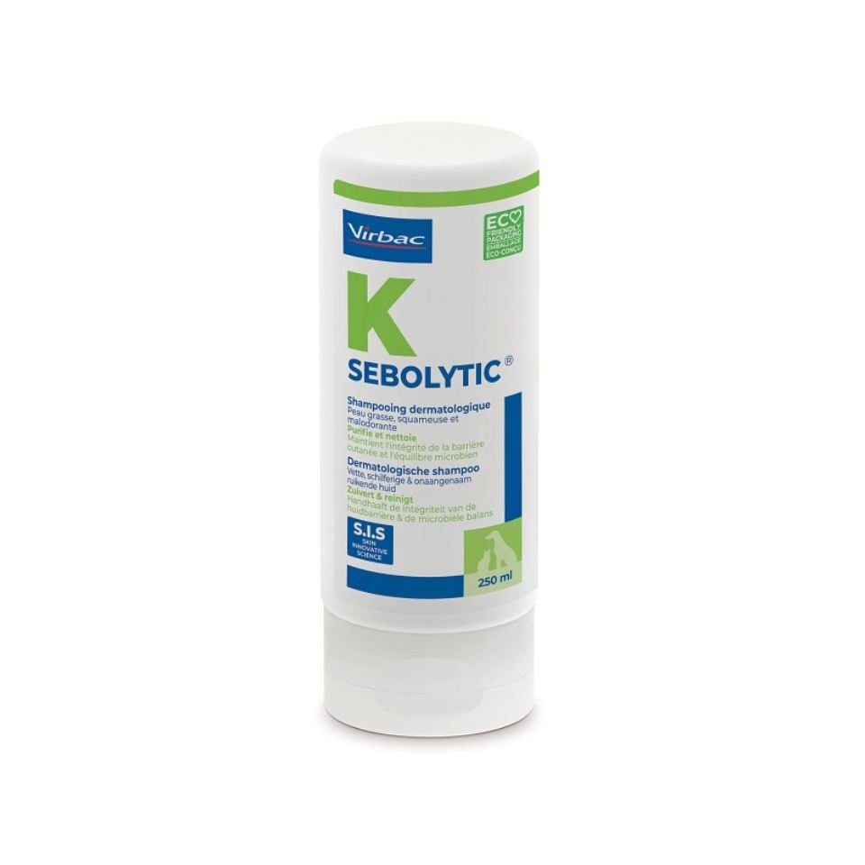 VIRBAC Sebolytic Szampon dermatologiczny dla skóry tłustej z łupieżem 250 ml