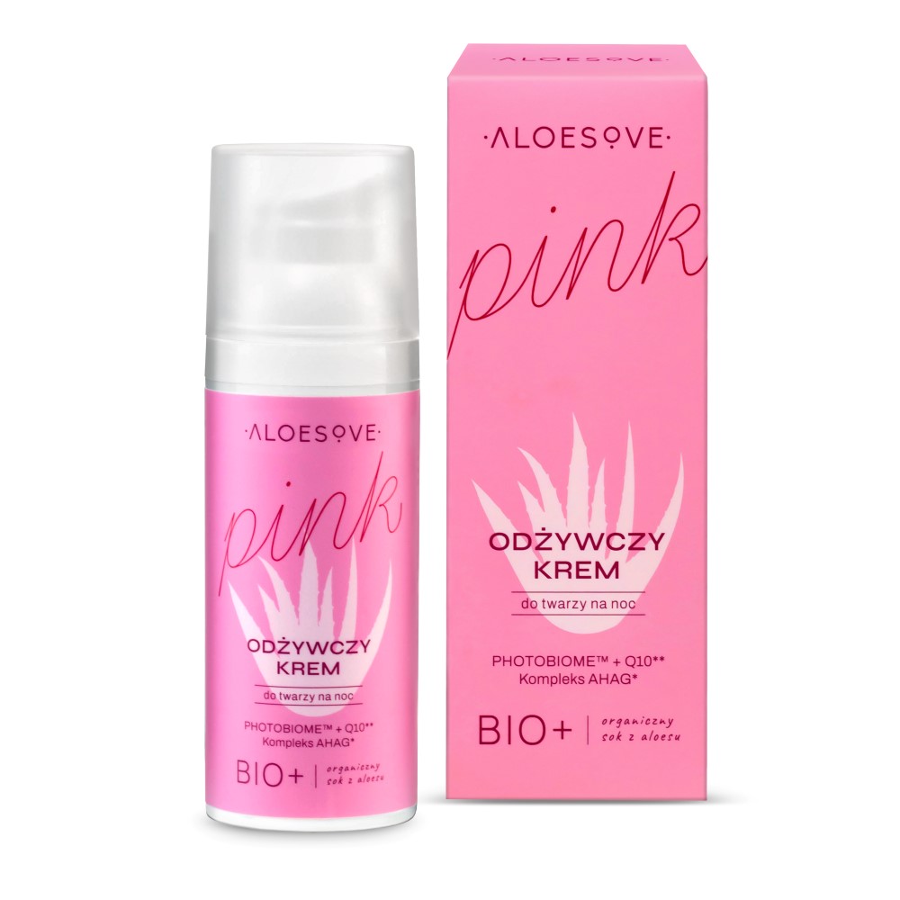 Aloesove Pink odżywczy krem do twarzy na noc, 50 ml
