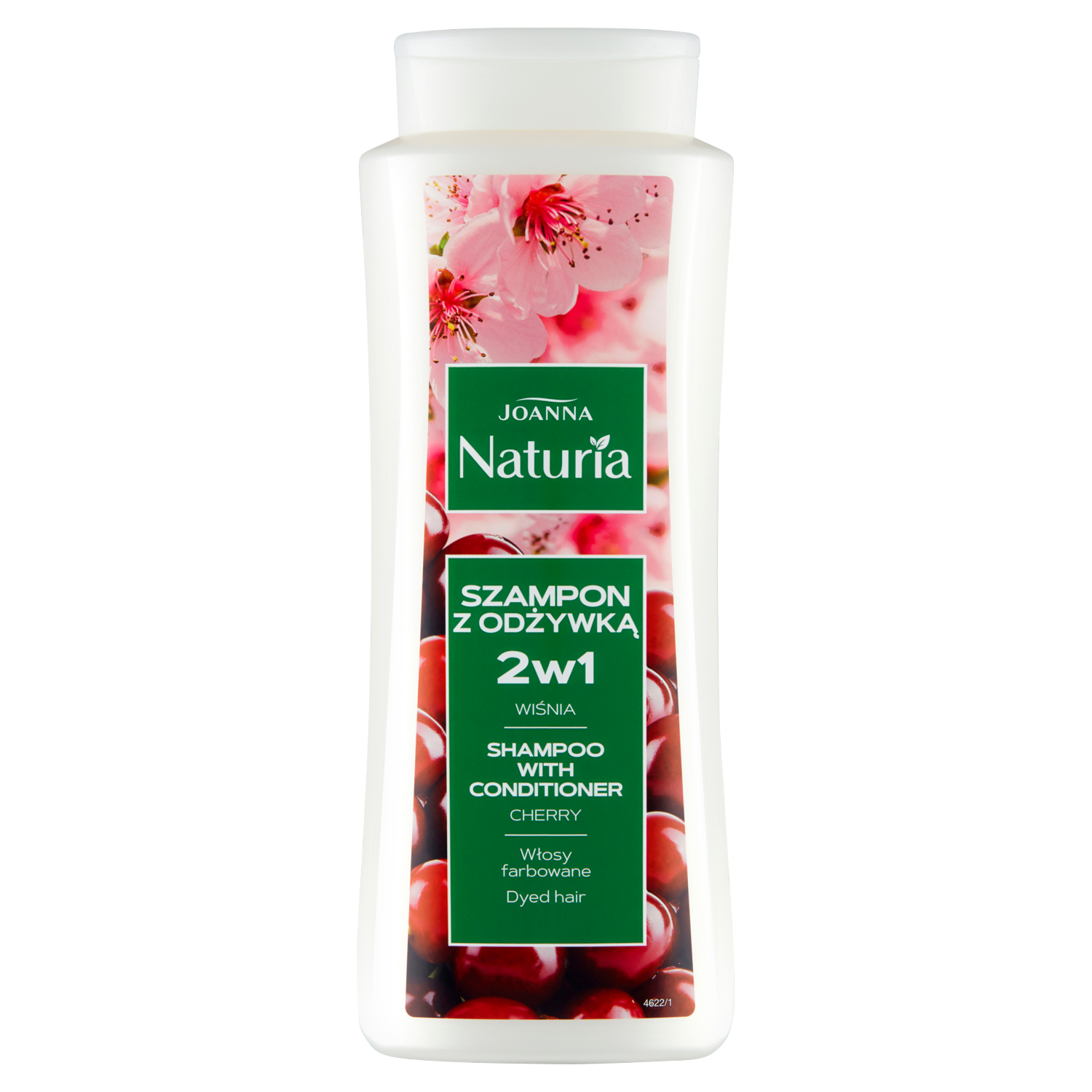 Joanna Naturia szampon 2w1 z odżywką do włosów wiśnia, 500 ml