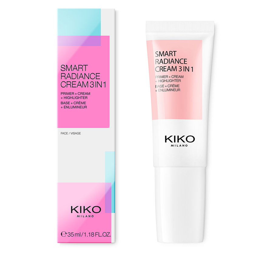 Kiko Milano Smart Radiance krem nawilżający baza i rozświetlacz 03 Glowing Rose, 35 ml