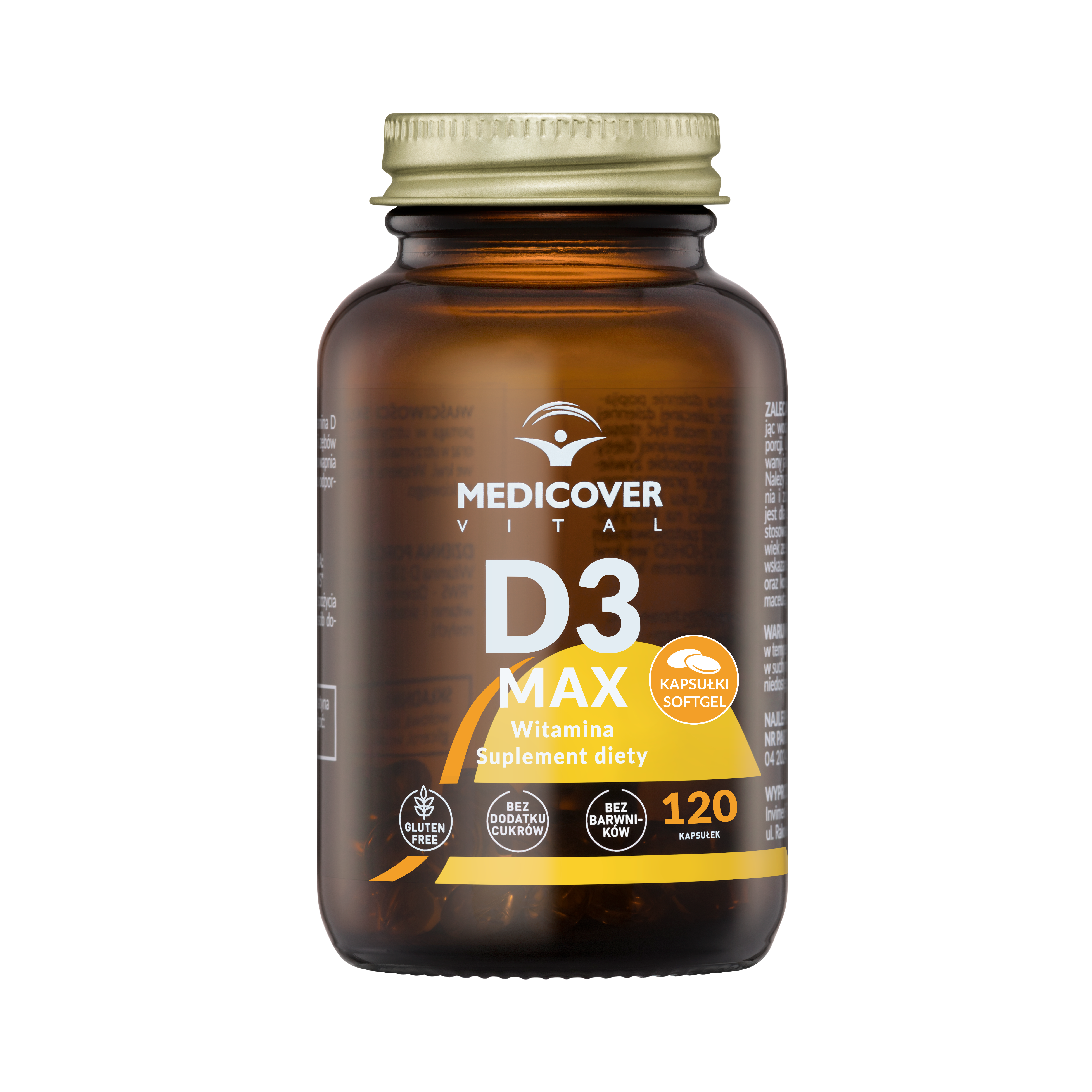 Medicover Vital suplement diety z witaminą D3 Max, 120 kaps./1 opak.