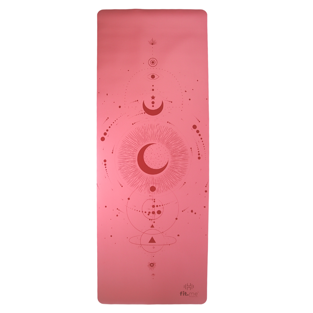 Fit.me księżycowa mata do jogi różowa premium, 1 szt.