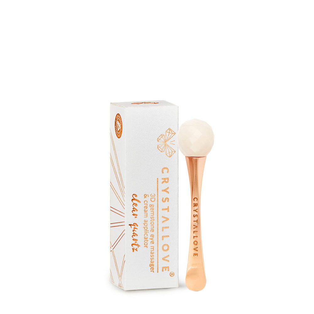 Crystallove Crystalized masażer pod oczy 3D z kryształem górskim i aplikator kremu, 1 szt.