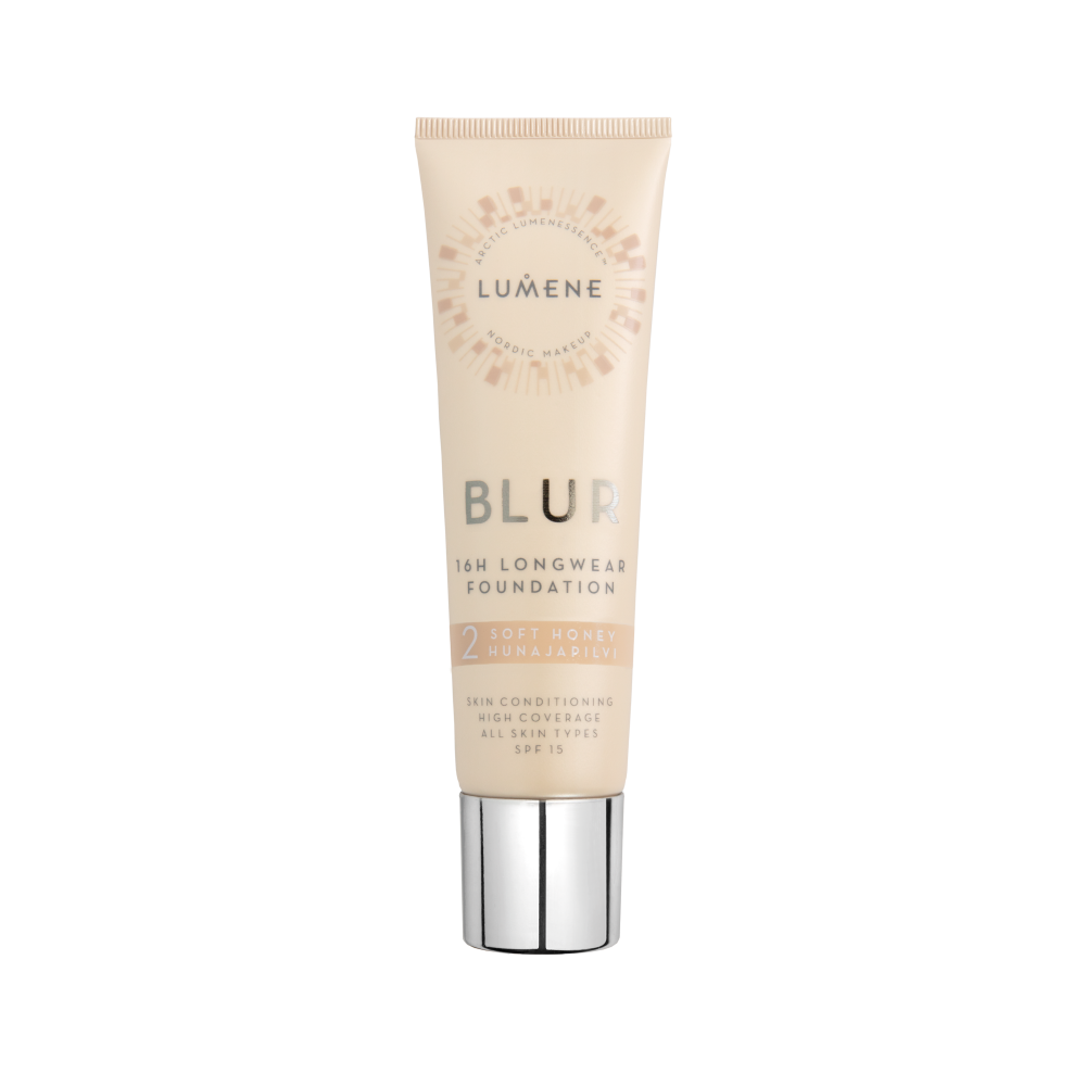 Lumene Blur długotrwały 16h podkład blur 2 soft honey SPF15, 30 ml