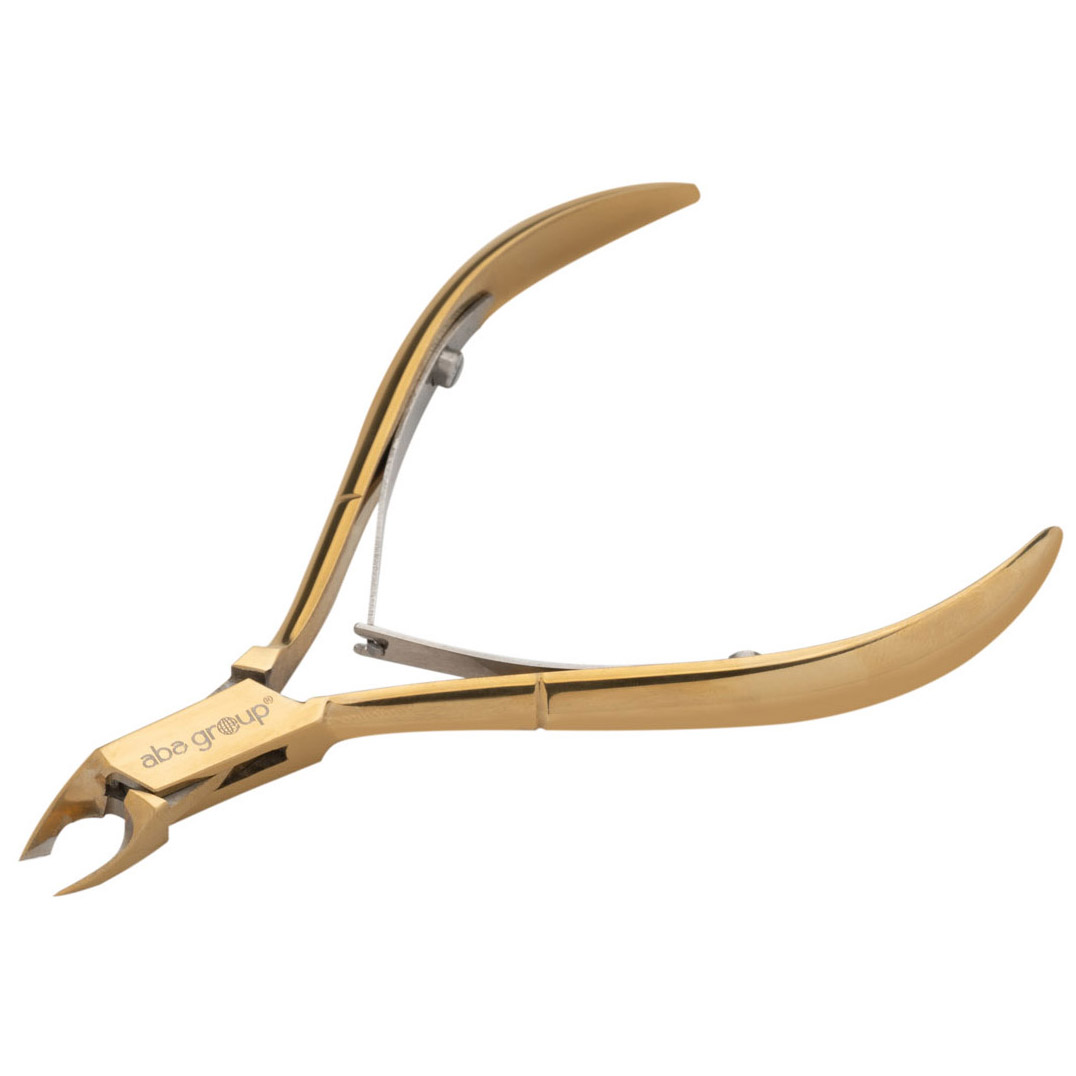 Aba Group cążki do skórek - dwusprężynowe, złote, 4mm (1121), 1 szt.