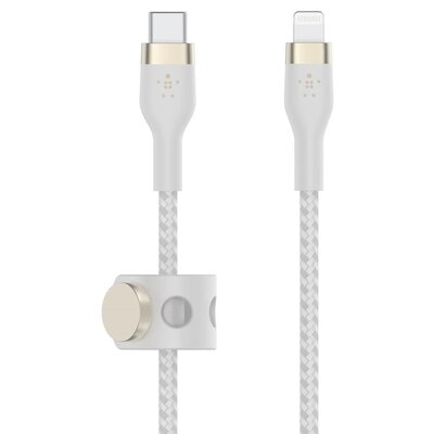 Kabel USB-C - Lightning BELKIN Braided Silicone 3m Biały