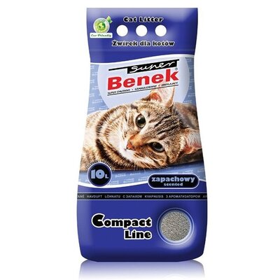 Żwirek dla kota SUPER BENEK Compact Line Bryza Morska 10 L