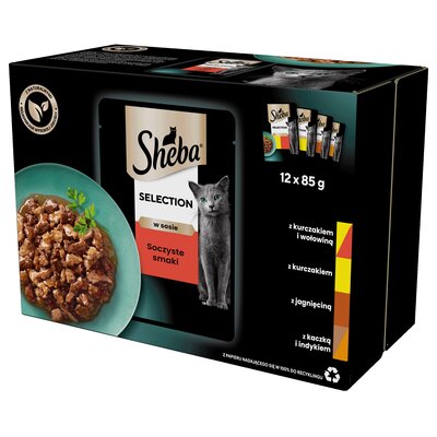 Karma dla kota SHEBA Selection In Sauce Mix smaków (12 x 85 g)