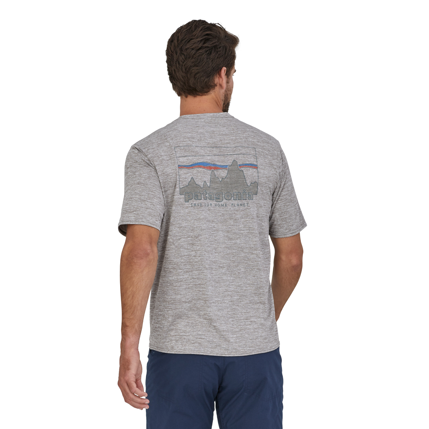 Męska koszulka Patagonia Capilene Cool Daily Graphic Shirt ’73 skyline feather grey - S